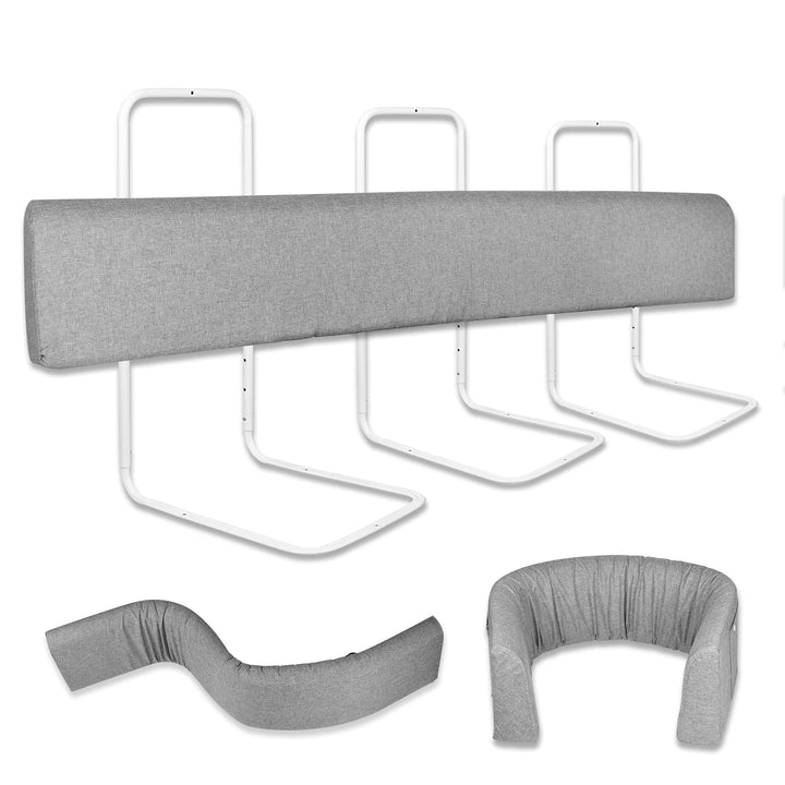 Froadp 180 cm Kinder Bettkantenschutz Set Höhenverstellbar Kinderbettgitter rutschfeste Rausfallschu