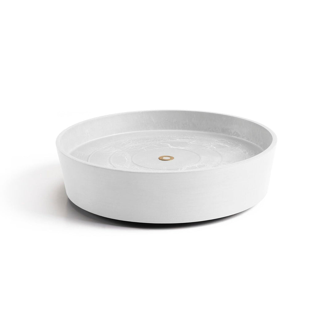 Ecopots Untersetzer rollbar für Blumentopf Amsterdam Hell Weiss Durchmesser innen 31 cm/aussen 34 cm