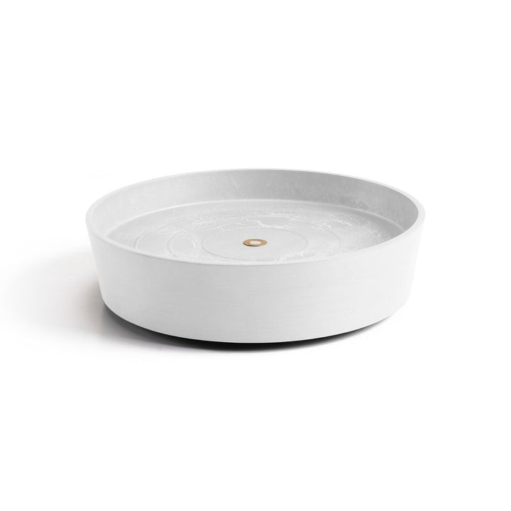 Ecopots Untersetzer rollbar für Blumentopf Amsterdam Hell Weiss Durchmesser innen 31 cm/aussen 34 cm