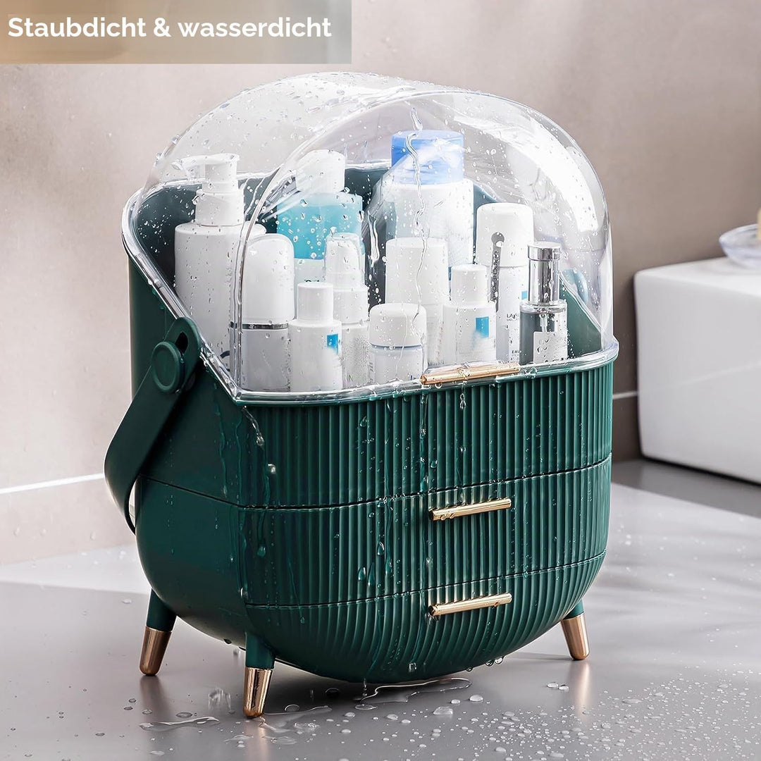Multifunktionaler Make-up-Koffer, staubdicht, Kosmetik-Aufbewahrungsbox, Organizer, Hautpflegeproduk