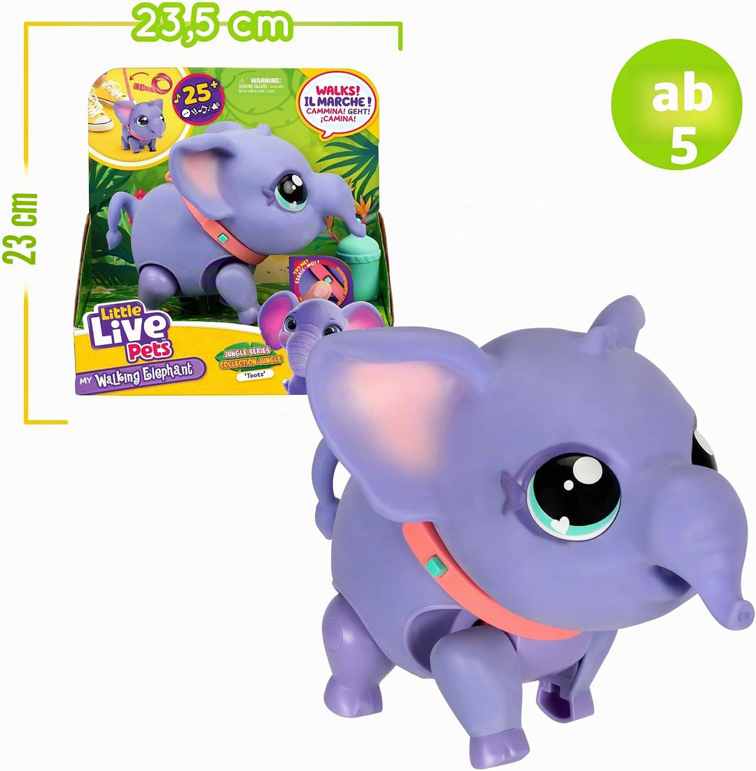 Little Live Pets My Walking Elefant, der Elefant, Spielzeug-Haustier, geht und Tanzt zum Rhythmus de