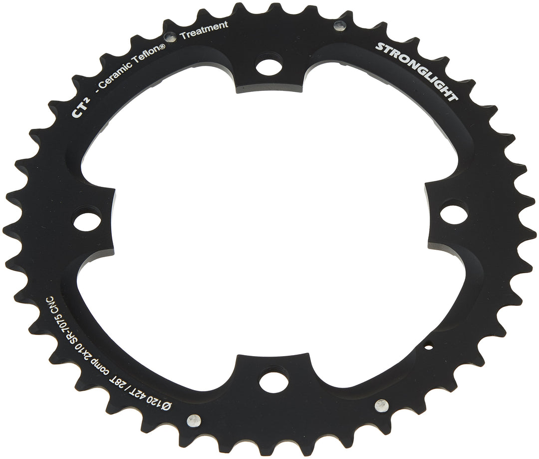 Stronglight MTB für SRAM Kettenblatt (2x10 | innen | 27 Zähne | CT2) Schwarz, Schwarz