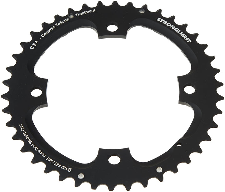 Stronglight MTB für SRAM Kettenblatt (2x10 | innen | 27 Zähne | CT2) Schwarz, Schwarz