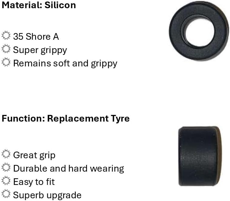 SSC Slot Cars Super Grip Ersatz-Autoreifen/Reifen-Set Zubehör, F1 Heckschlitze, kompatibel für - Sca