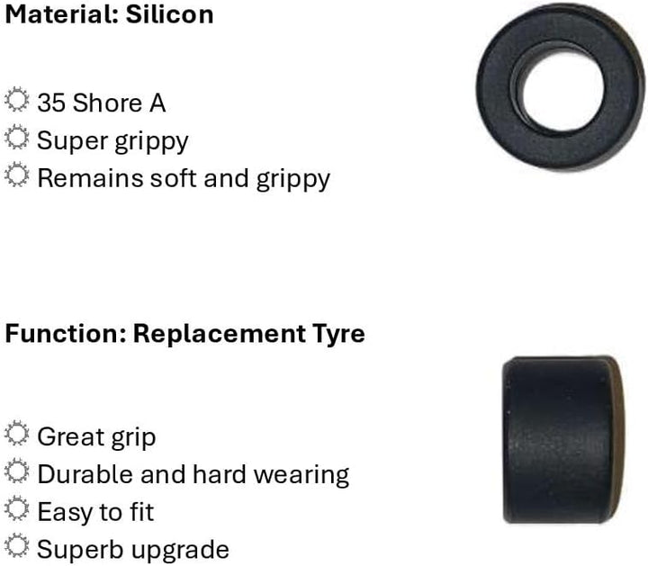 SSC Slot Cars Super Grip Ersatz-Autoreifen/Reifen-Set Zubehör, F1 Heckschlitze, kompatibel für - Sca