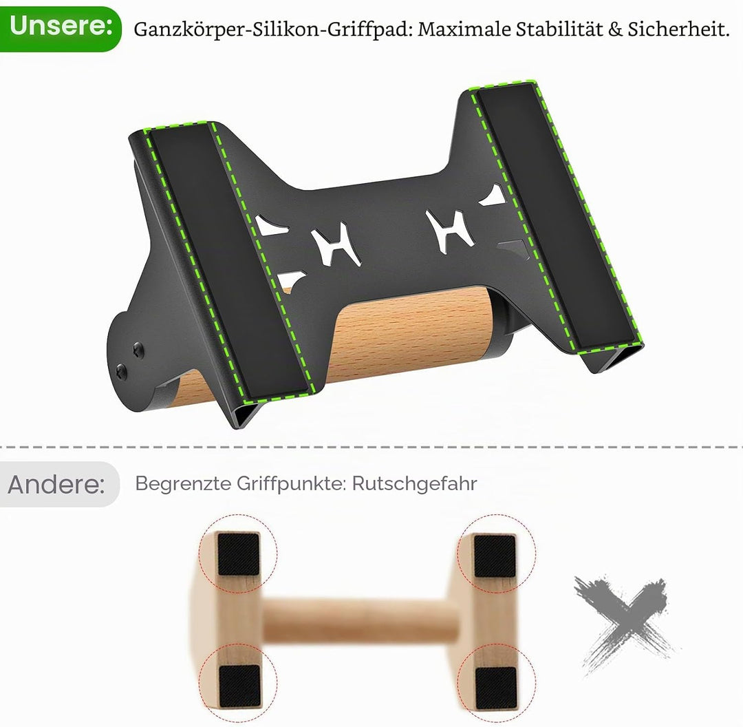 SELEWAERE Calisthenics Equipment Liegestützgriffe - Rutschfest Parallettes Handstand Griffe Robuste