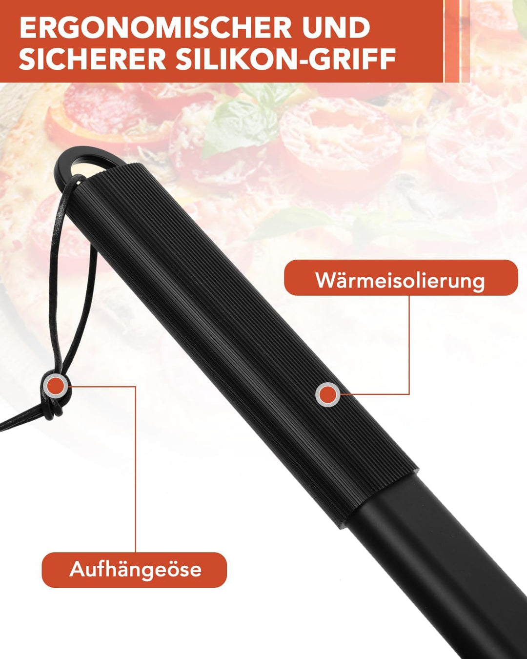 SOUTHGATE 12 Zoll Perforierter Pizzaschieber, Pizzaschaufel aus Hart Eloxiertes Aluminium, Pizza Sch