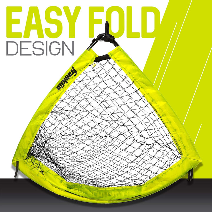 Franklin Sports Blackhawk Tragbares Fussballtor – Pop-Up-Fussballtor und Netz – Indoor- oder Outdoor