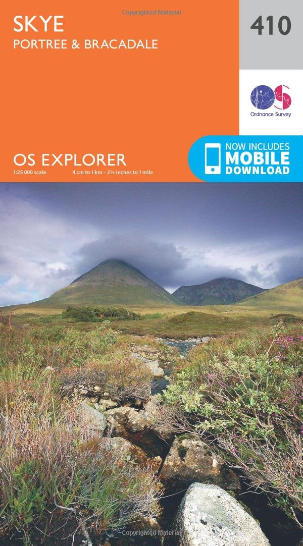 Skye - Portree and Bracadale (OS Explorer Map, Band 410), Karte