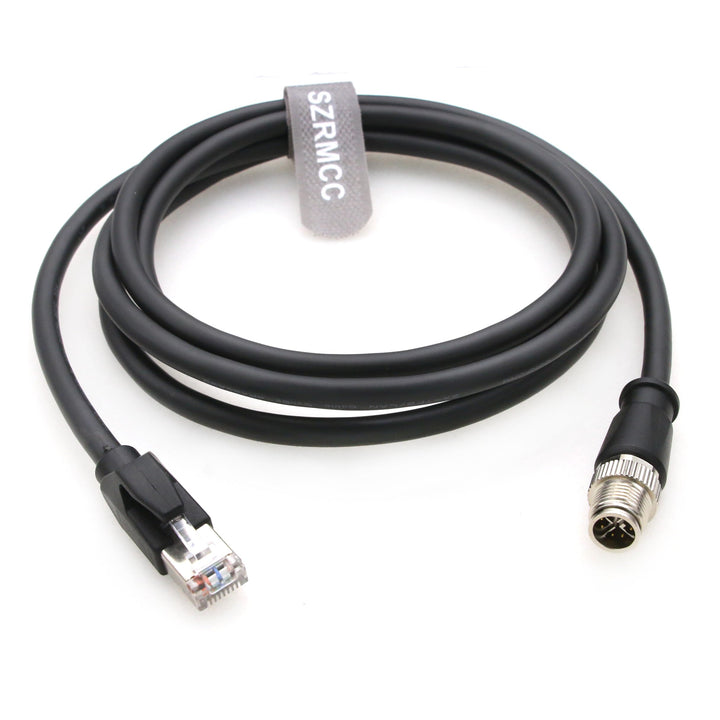 SZRMCC M12 8 Pin X-Coded Stecker auf RJ45 Ethernet Kabel Cat7e Gigabit Geschirmtes Wasserdicht Kabel