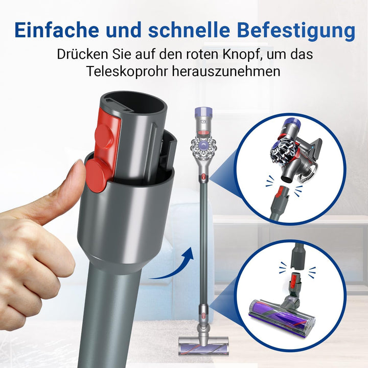 VIOKS Staubsauger Rohr Staubsaugerstange Grau Ersatz für Saugrohr Dysоn 967477-06 für Dysоn Staubsau