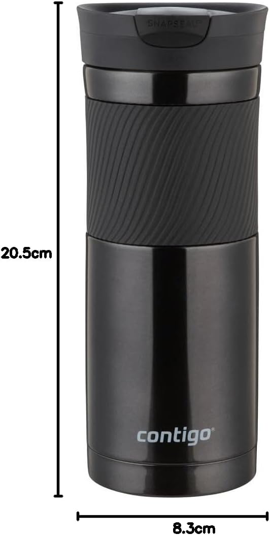 Contigo Snapseal Travel Mug Byron-Huron, Stainless Steel Thermal Vacuum Flask for hot and Cold Drink
