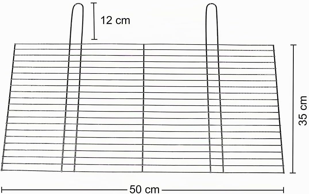 BitWa Robuster Grillrost aus Edelstahl 50x35cm - Rostfreies Grillgitter für Geniesser und Hobbyköche