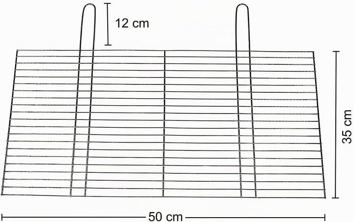 BitWa Robuster Grillrost aus Edelstahl 50x35cm - Rostfreies Grillgitter für Geniesser und Hobbyköche