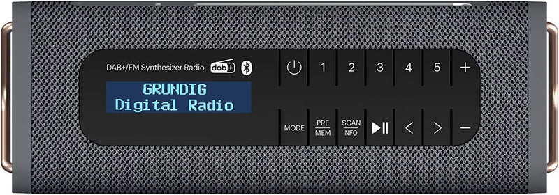 Grundig GBT Band Black - Bluetooth Lautsprecher mit DAB+ und UKW Radio, 30 Meter Reichweite, mehr al