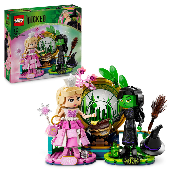 LEGO Wicked – Elphaba & Glinda Figuren – Spielzeug mit viel Zubehör, darunter EIN Besen, eine Krone,