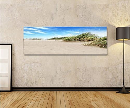 islandburner Bild Bilder auf Leinwand Dünensand Meer Dünen Sand Panorama XXL Poster Leinwandbild Wan