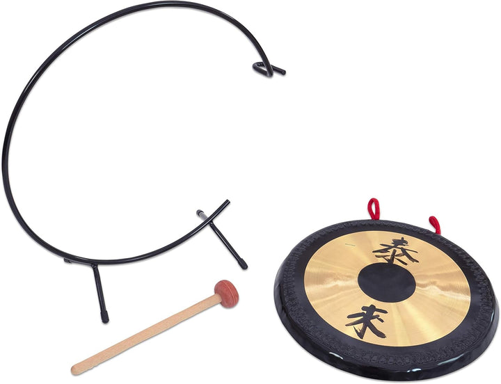 Betzold Musik - Tisch-Gong mit Metall-Stativ, Oberfläche: 25 cm, inkl. Schlägel NoColor, NoColor