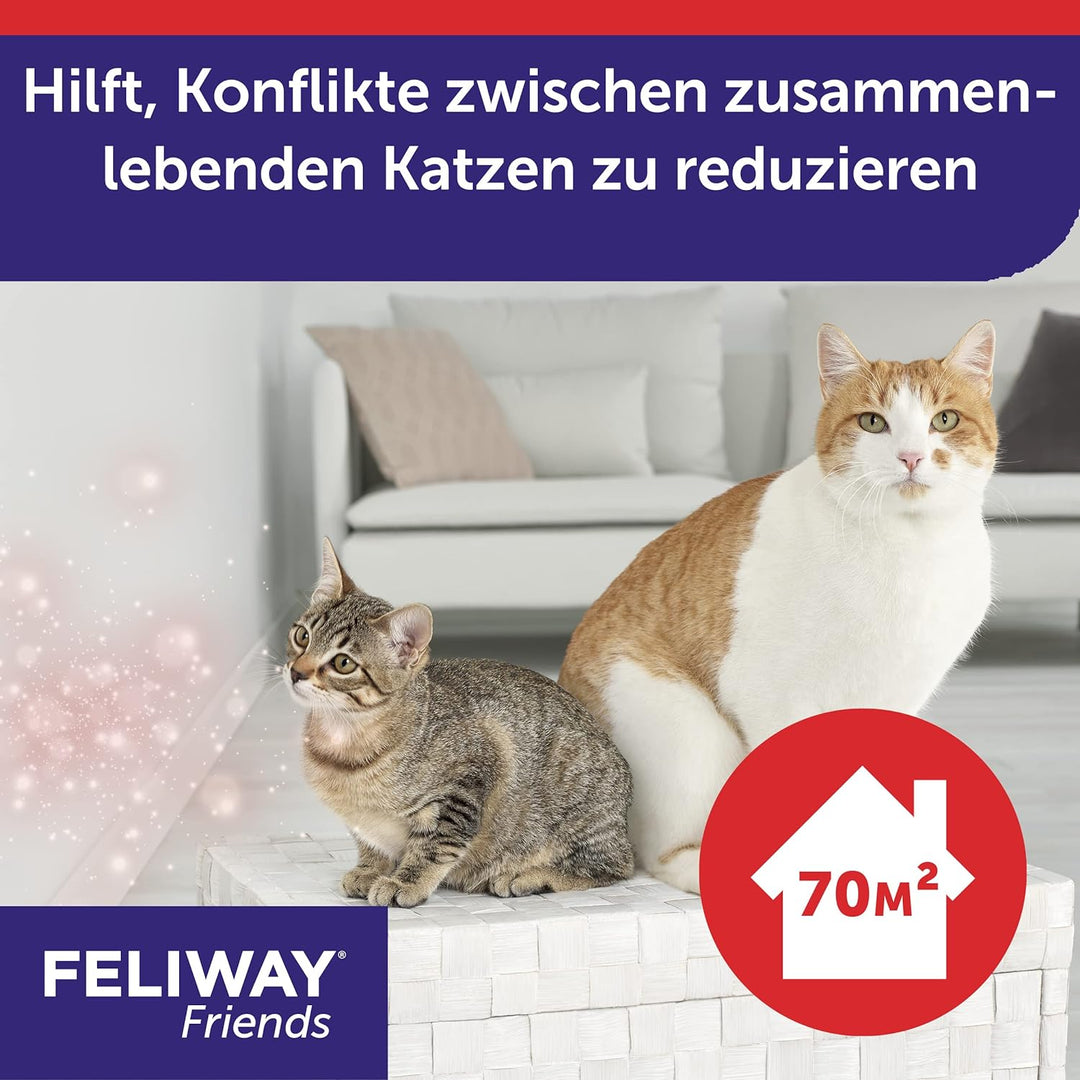 FELIWAY Friends Vorteilspack für Katzen/ 3x Nachfüllflakon | reduziert Konflikte & Spannungen zwisch
