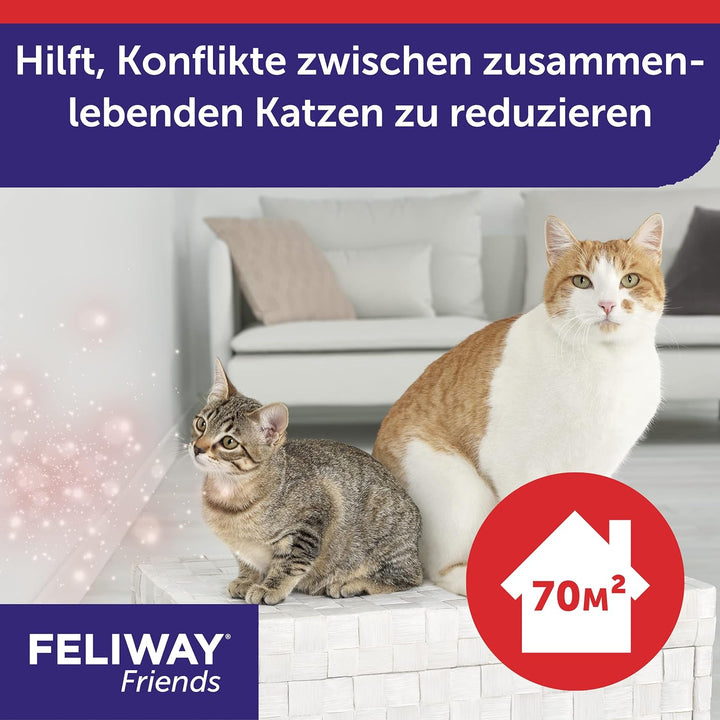 FELIWAY Friends Vorteilspack für Katzen/ 3x Nachfüllflakon | reduziert Konflikte & Spannungen zwisch