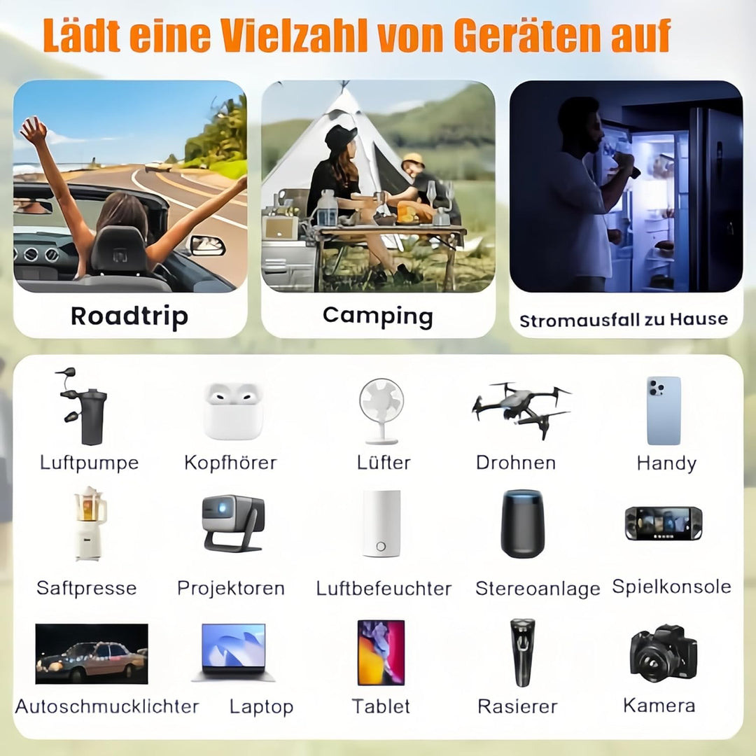 ALLWEI 300W Wechselrichter 12V auf 230V Spannungswandler, Stromwandler mit Typ-C & USB Anschluss, In