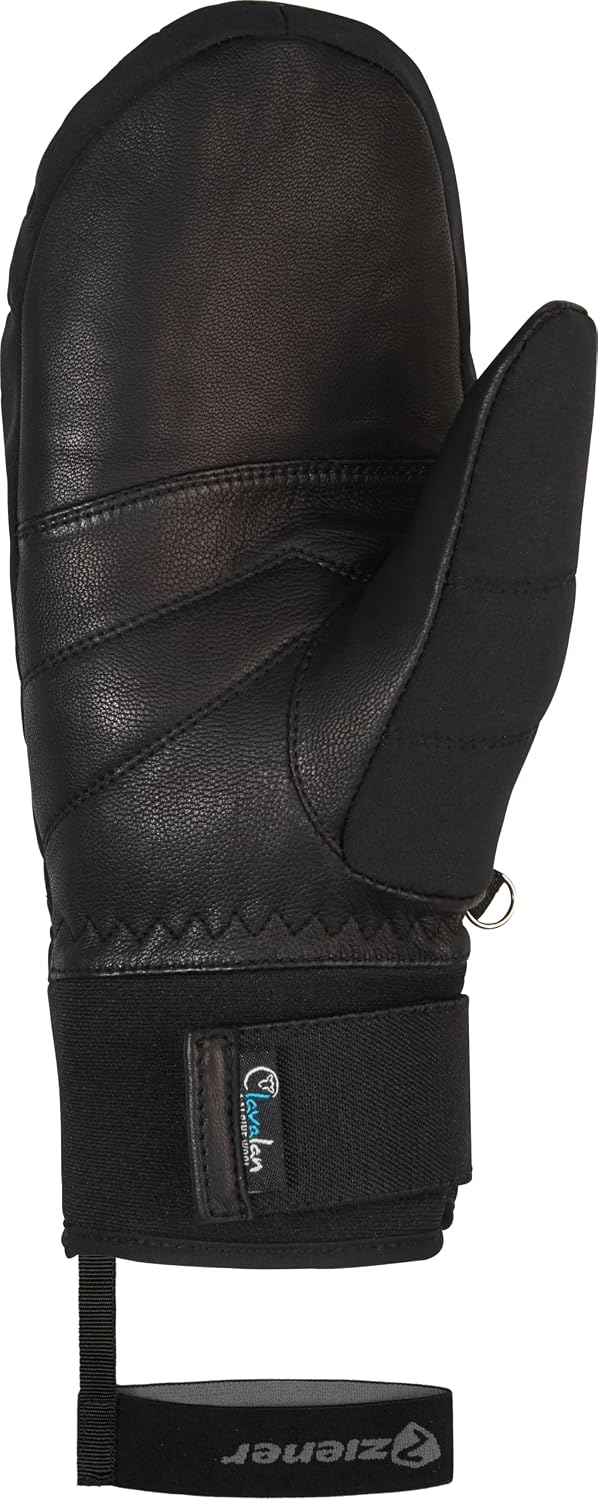Ziener Damen Kalea Ski-Fäustling/Wintersport | wasserdicht, atmungsaktiv, Alpine Wool 7.5 Schwarz, 7