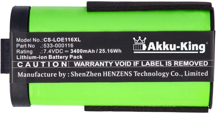 Akku-King Akku kompatibel mit Logitech 533-000116, 533-000138 - Li-Ion 3400mAh - für UE MegaBoom, S-