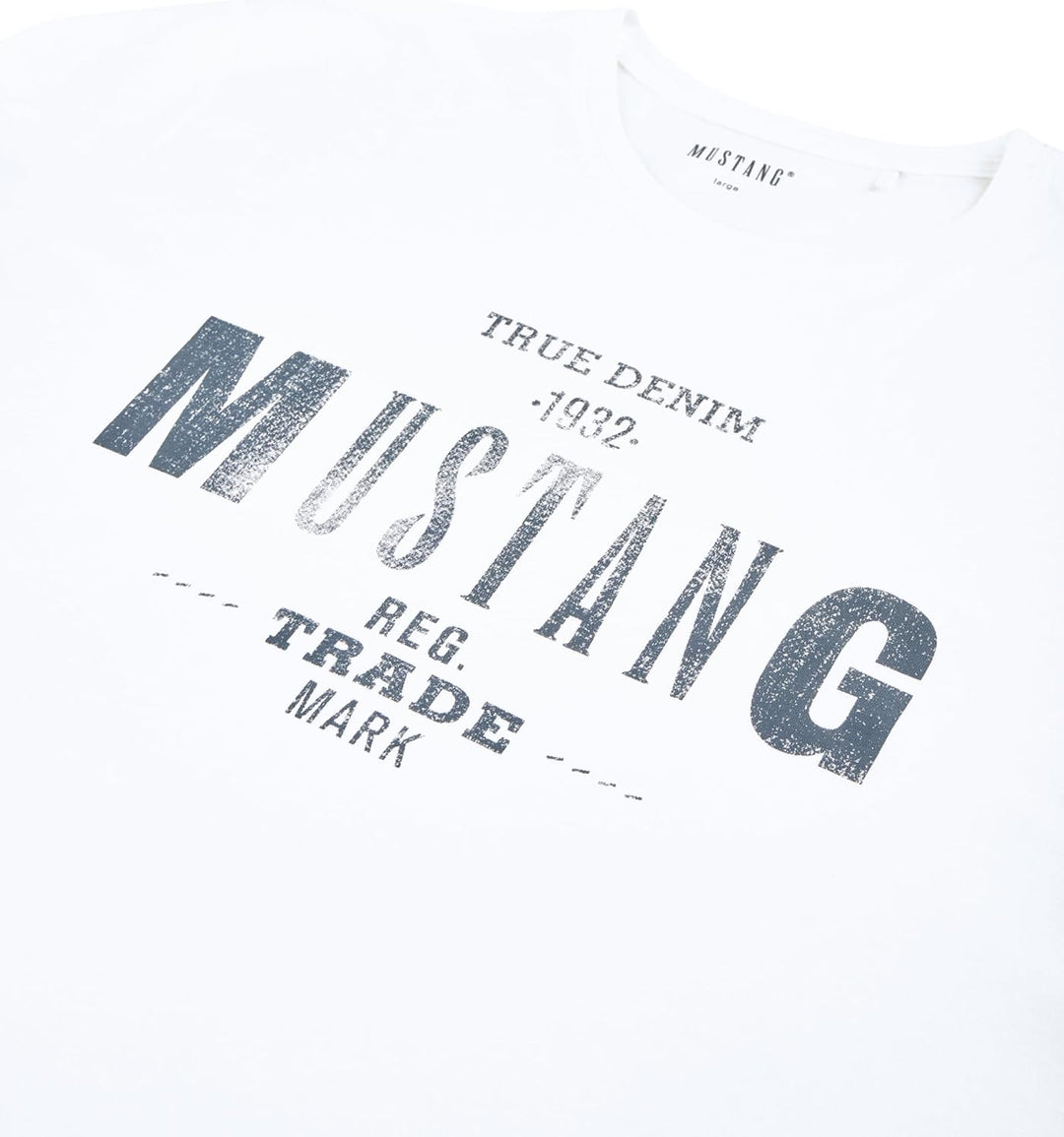 MUSTANG Herren T-Shirt 4er Pack Frontprint O-Neck Rundhalsausschnitt Kurzarm Regular Tee Shirt 100%