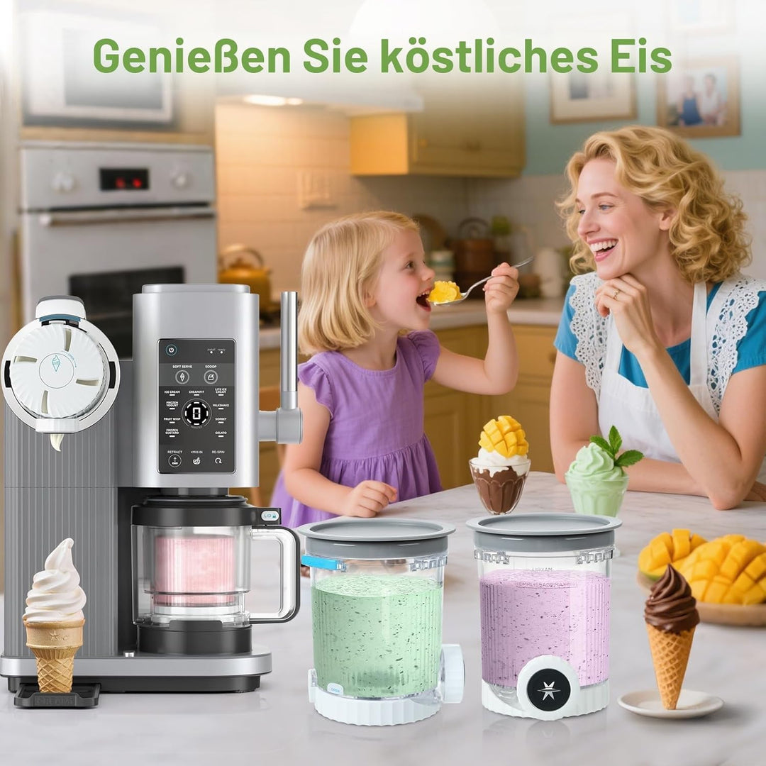 4 Stück Behälter für Ninja Swirl by CREAMi, Swirl Pints und Deckel kompatibel mit Ninja NC700 NC701E