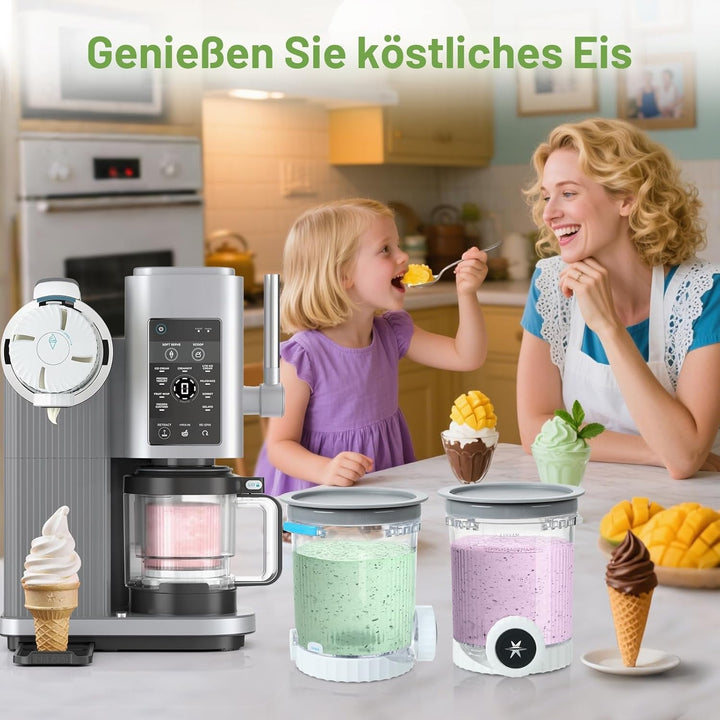 4 Stück Behälter für Ninja Swirl by CREAMi Softeis- &amp; Eismaschine, Swirl Pints und Deckel kompatibel