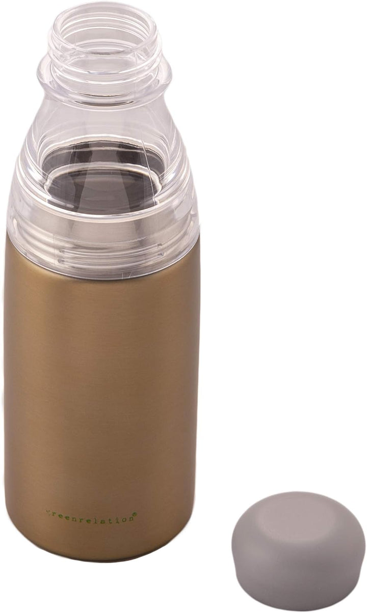 greenrelation 2lidsbottle+ Thermosflasche Thermo Coffee To Go Thermobecher Trinkflasche Edelstahl Tr