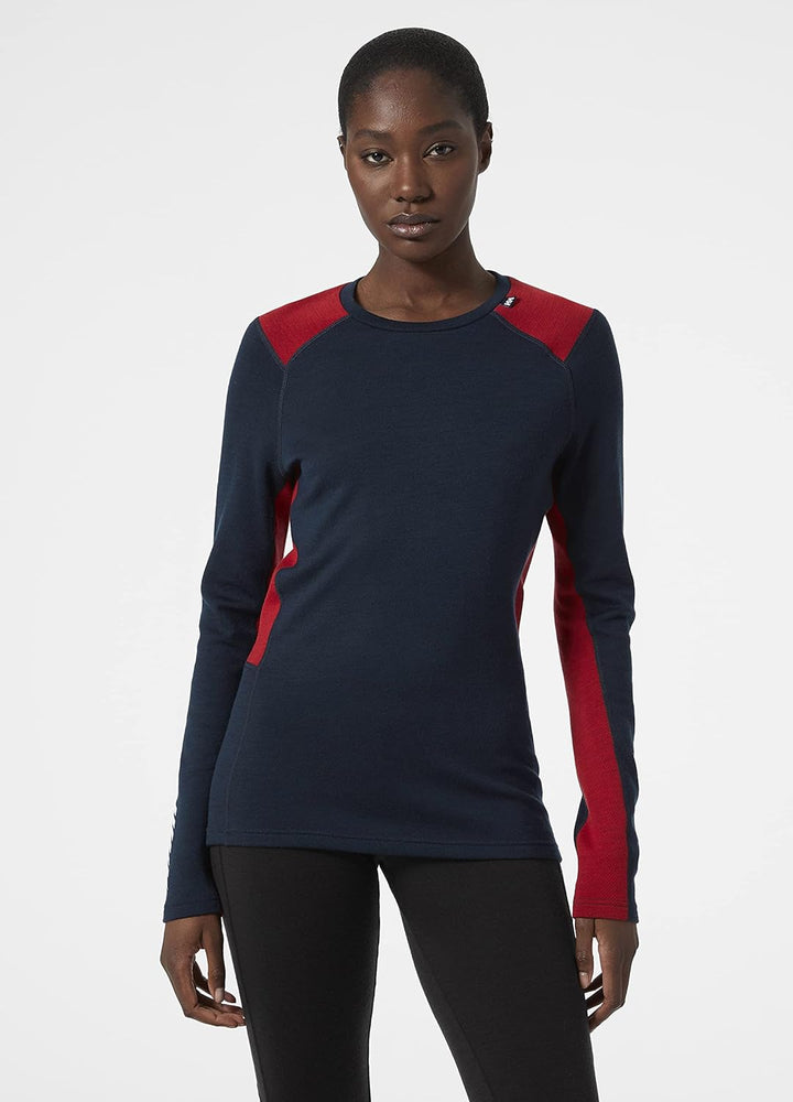 Helly Hansen Damen Lifa Merino Midweight Crew Funktionsshirt Blau XS, Blau XS