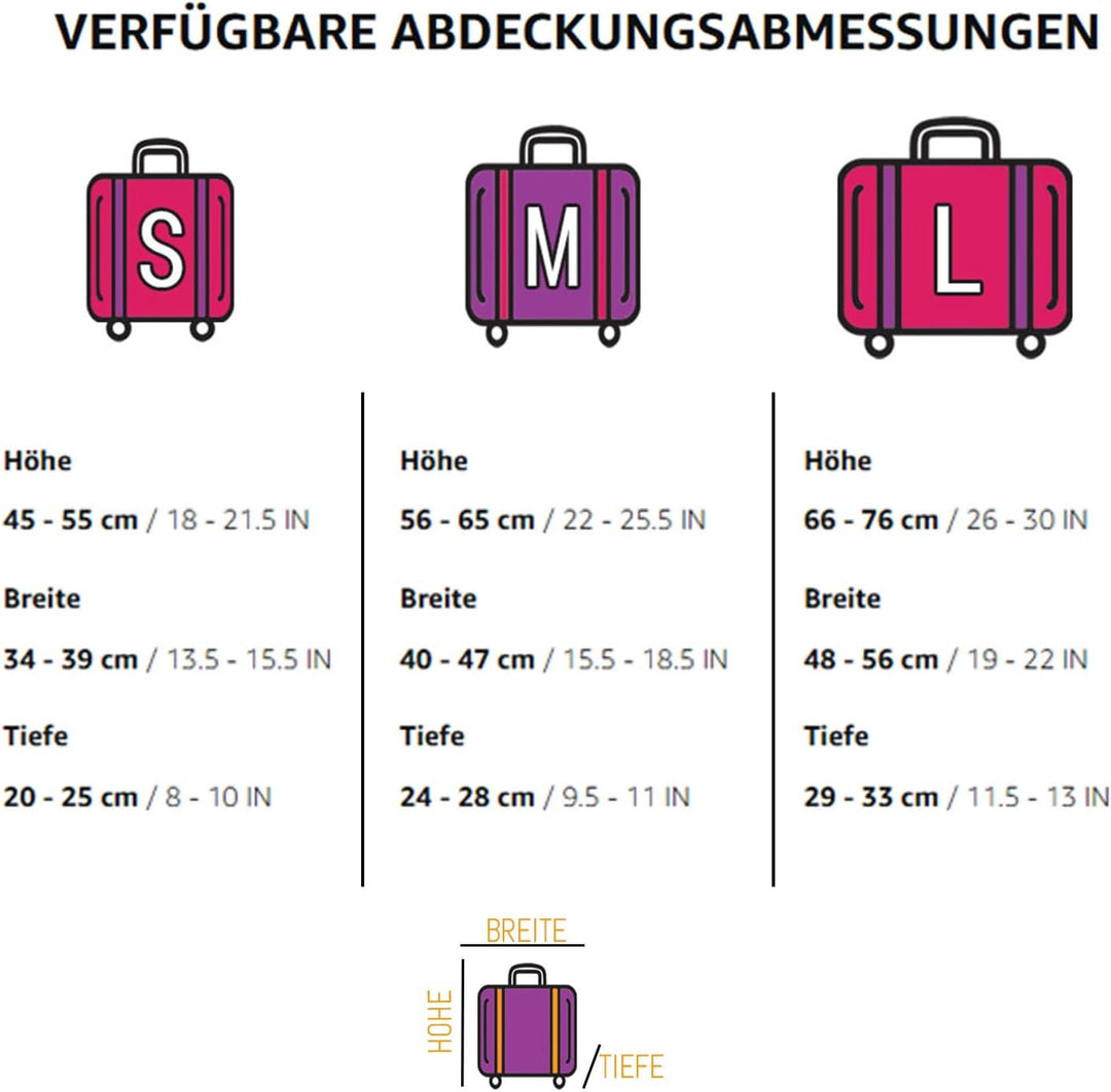 Personalisierte Hochelastische Reise-Koffer Abdeckung mit deinem Foto Schutzabdeckung Kofferschutzhü