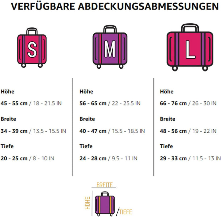 Personalisierte Hochelastische Reise-Koffer Abdeckung mit deinem Foto Schutzabdeckung Kofferschutzhü