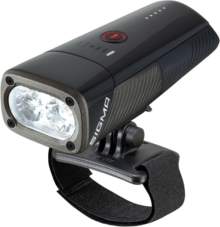 SIGMA Buster 1600HL | Helmlicht mit 1600 Lumen | Wiederaufladbares Helmlicht mit 6 Leuchtmodi |Hervo