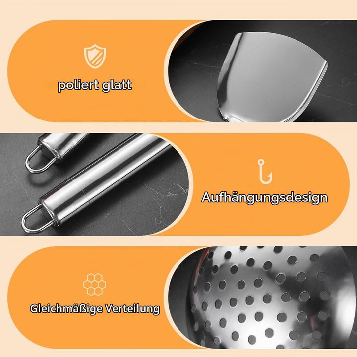 10er Küchenhelfer Set Küchenutensilien Edelstahl Kochlöffel Set Edelstahl Küchen Utensilien Set mit