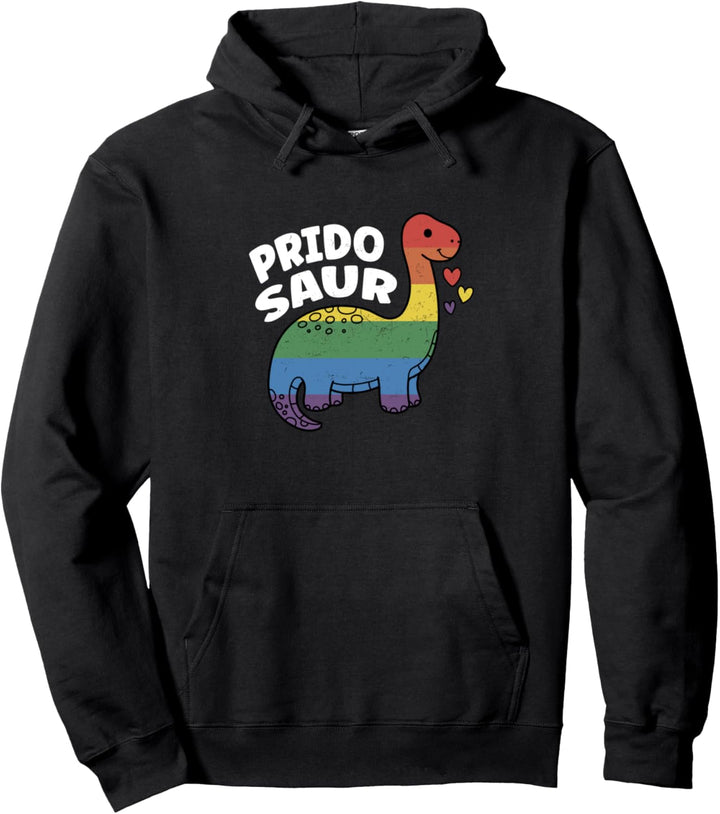 Pridosaur LGBTQ Gay Pride Dino Pullover Hoodie