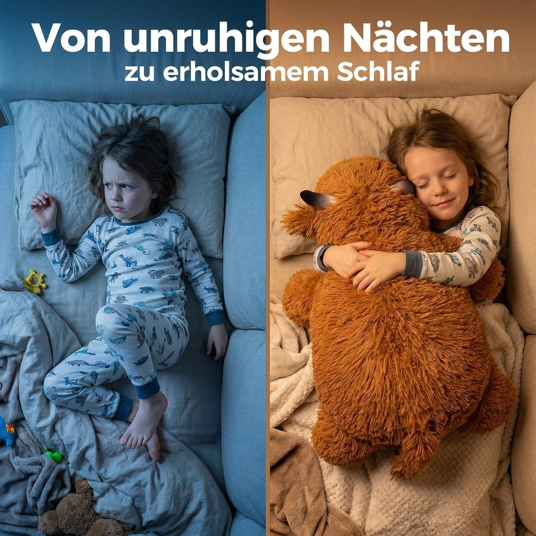 Mewaii Weighted Plüsch Gewichtstiere Hochlandrind Kuscheltier 58cm,1.8kg (4.0 lbs) Kawaii Plüschtier