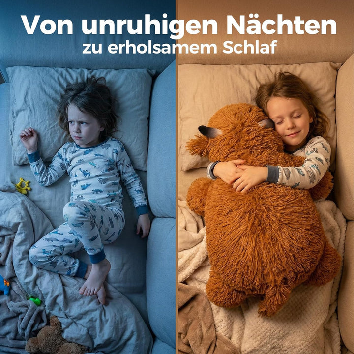 Mewaii Weighted Plüsch Gewichtstiere Hochlandrind Kuscheltier 58cm,1.8kg (4.0 lbs) Kawaii Plüschtier