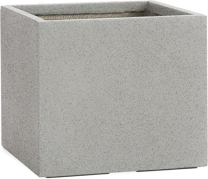 Pflanzwerk® Pflanzkübel Cube Granit Grau 28x28x28cm *Frostbeständiger Blumenkübel* *UV-Schutz* *Qual
