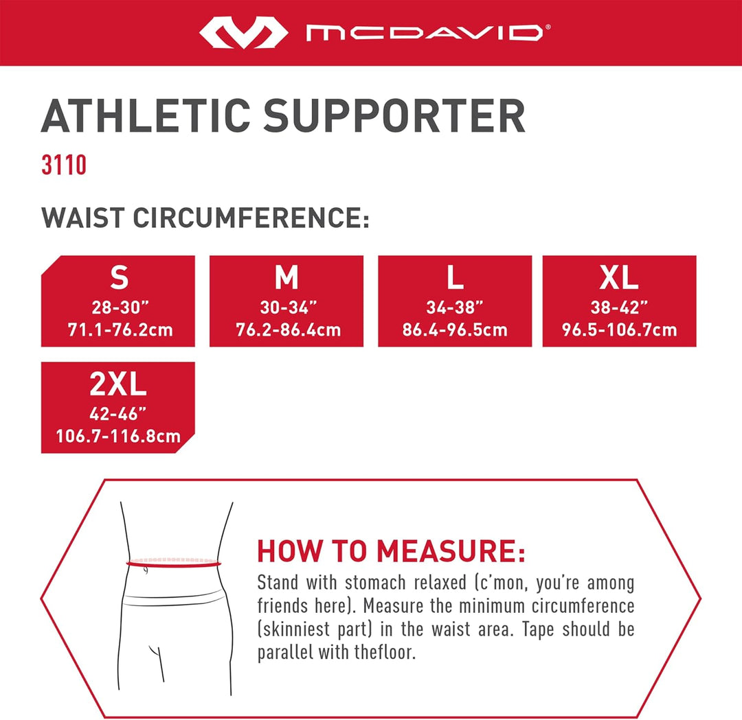 McDavid Herren Athletic Supporter mit Stretch-Mesh-Tasche, Jock Strap Schutz, Cup Nicht im Lieferumf