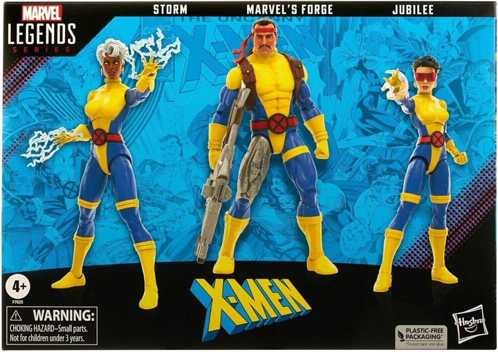Marvel Legends Series Forge, Storm & Jubilee X-Men 60th Anniversary Actionfiguren-Set, 15,2 cm Actio