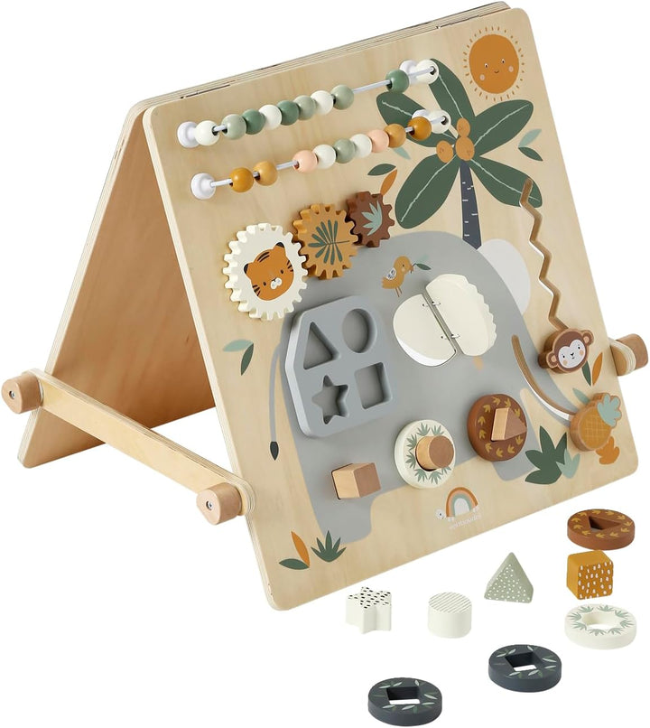 VERTBAUDETBaby Activity-Tafel TANSANIA aus Holz FSC®, wendbarweiss