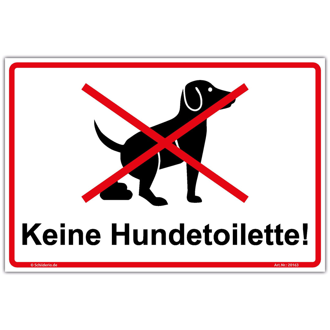 Schild"Keine Hundetoilette" Hinweisschild 600x400 mm stabile Aluminiumverbundplatte 3mm stark 600x40