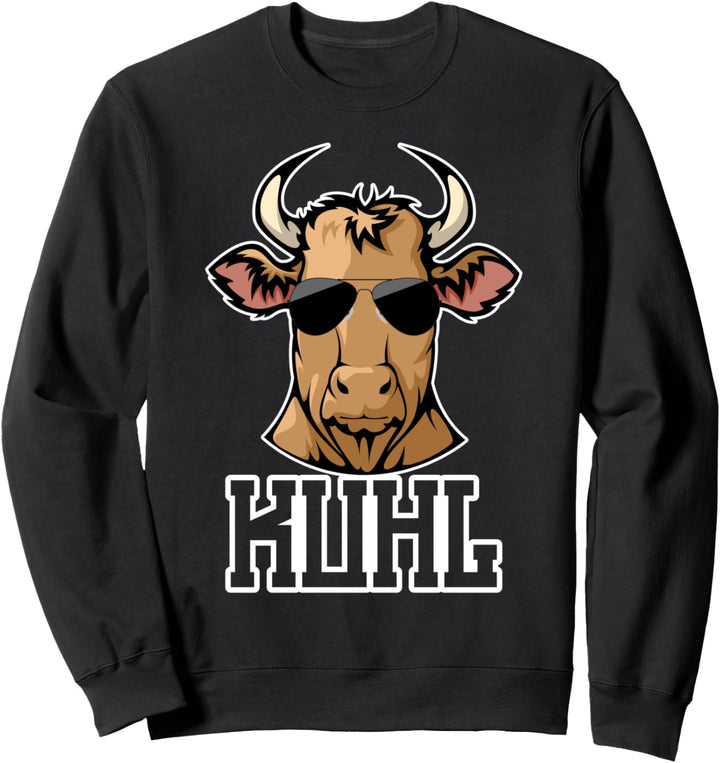 Lustiges Kuh Geschenk Kuhl wie Kühe mit Sonnenbrille Bauer Sweatshirt