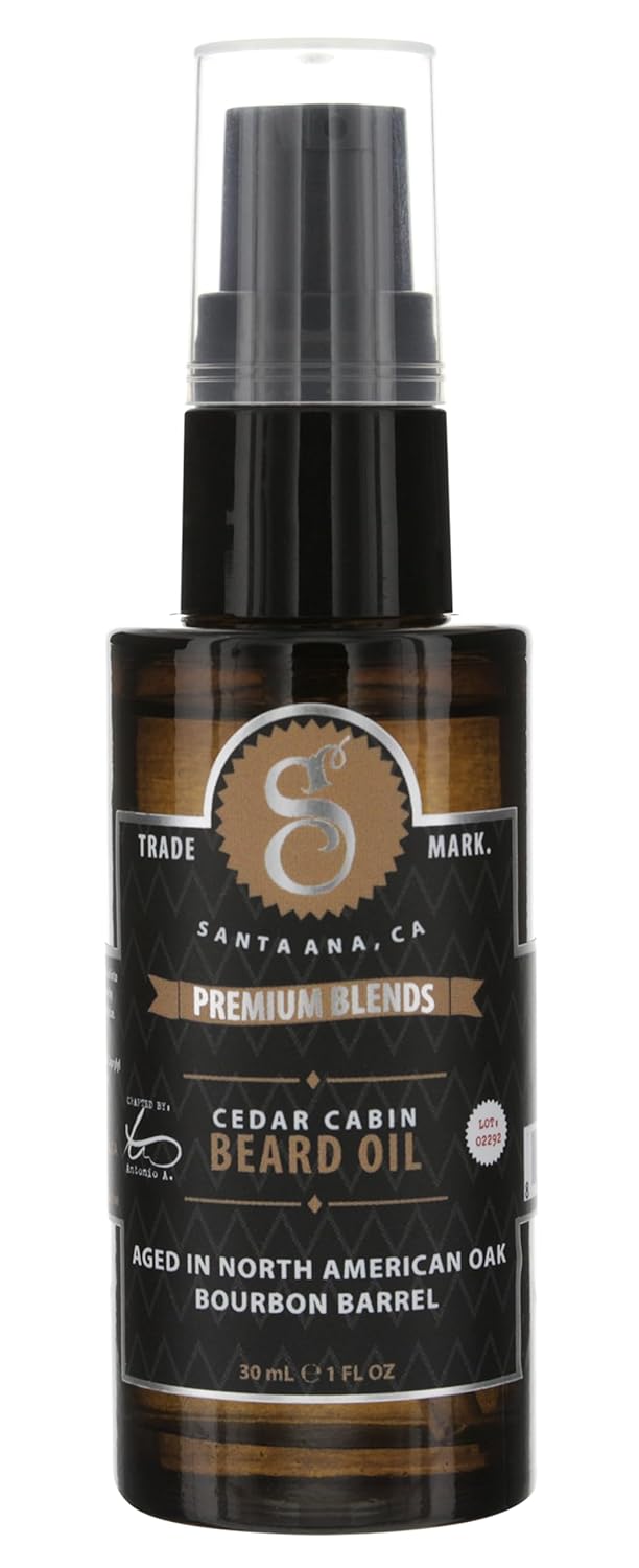 Suavecito Premium Blends Beard Oil, Leave-In Beard Conditioner For Softening Hair, Hydrating Skin, B