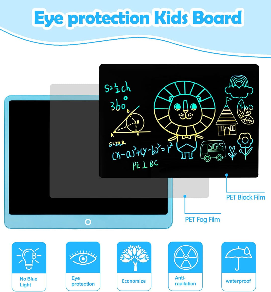 Bunte LCD Schreibtafel Kinder 16 Zoll, Maltafel Zaubertafel Digital Zeichnen Writing Tablet Ektronis