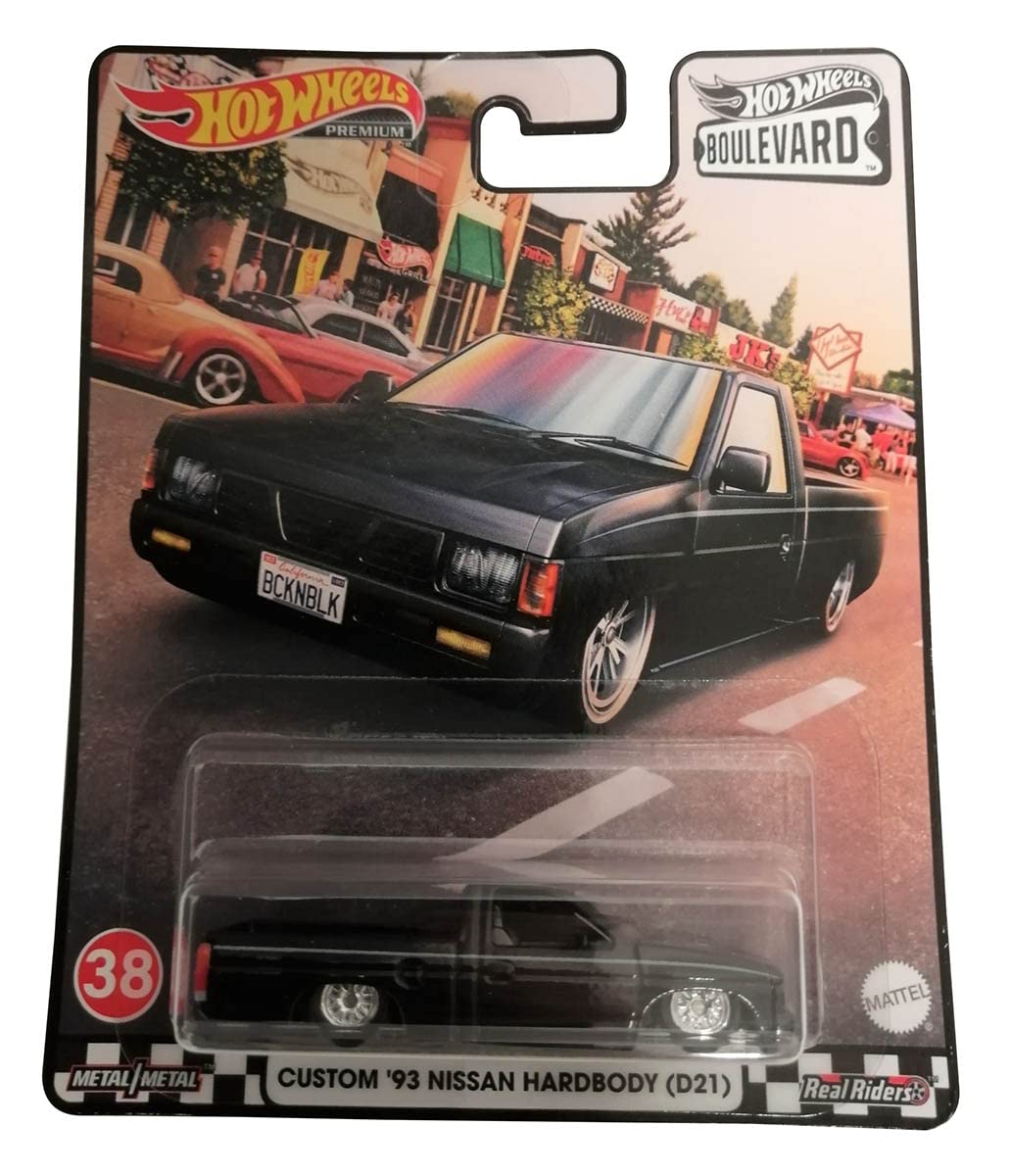 Mattel GRM09 Hot Wheels Premium Real Riders Boulevard Custom `93 Nissan Hardbody (D21) Nr. 38, Rennw