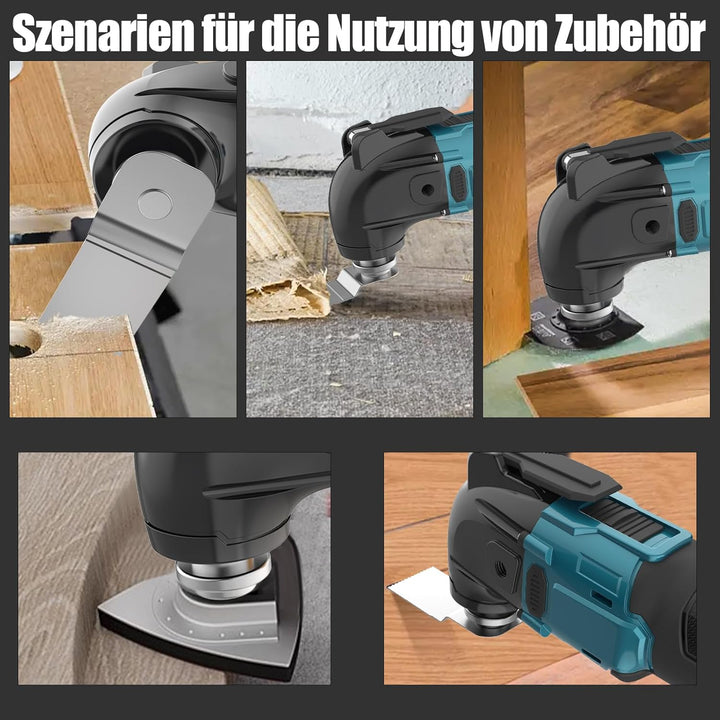 Akku Multifunktionswerkzeug Ersatz für Makita Multifunktionswerkzeug 18v, 6 variable Drehzahlen, max