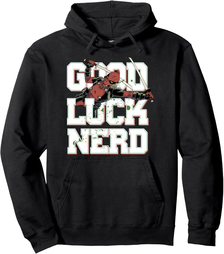 Marvel Deadpool Good Luck Nerd Pullover Hoodie